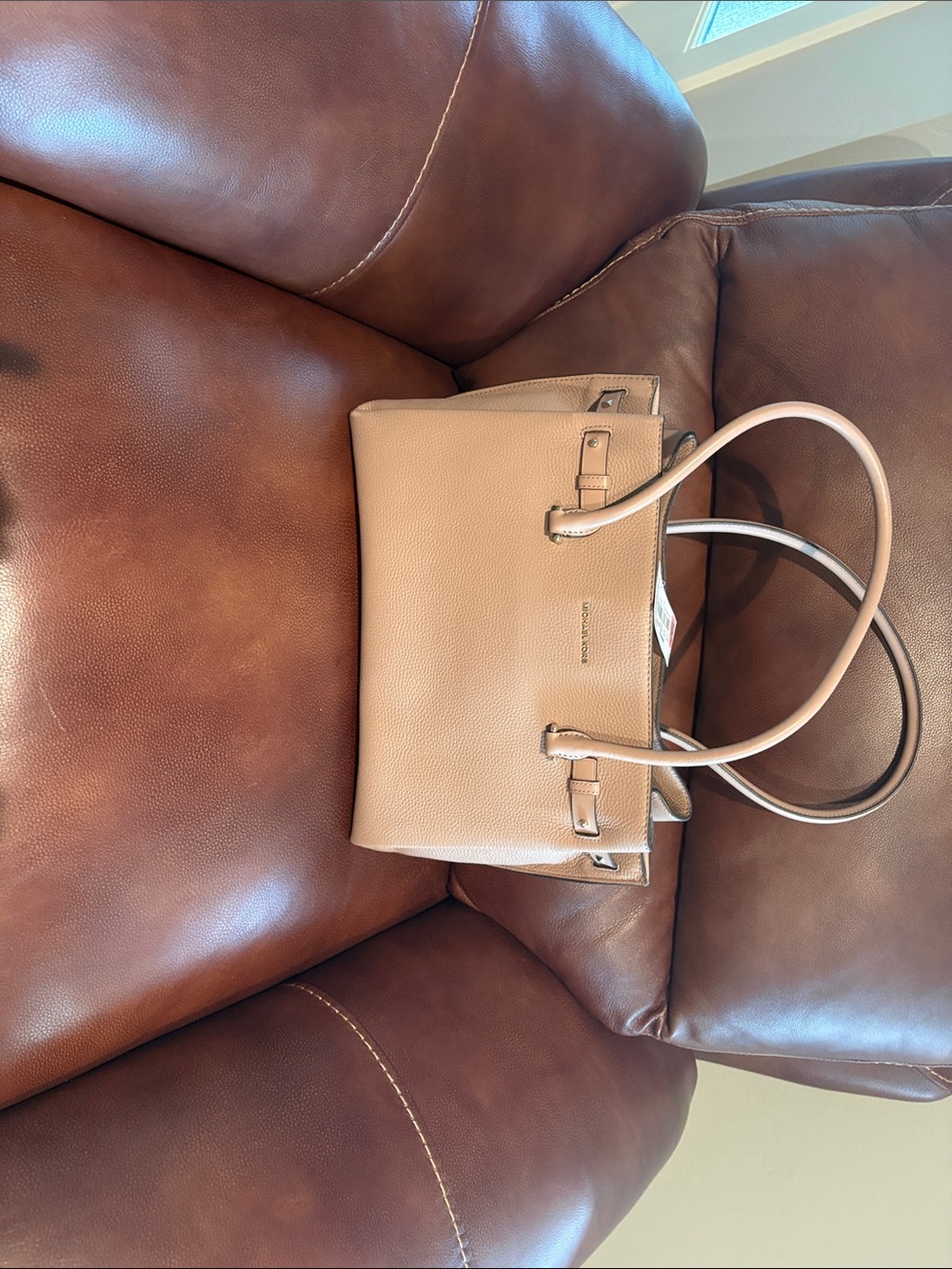 Michael Kors Blush Tan Pebble Leather Tote